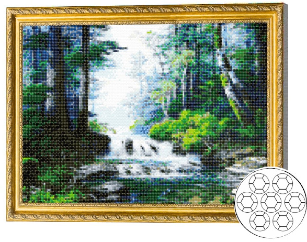 Mozaic cu diamante Art Gallery Premium River In The Forest 40x50cm (GA82732)