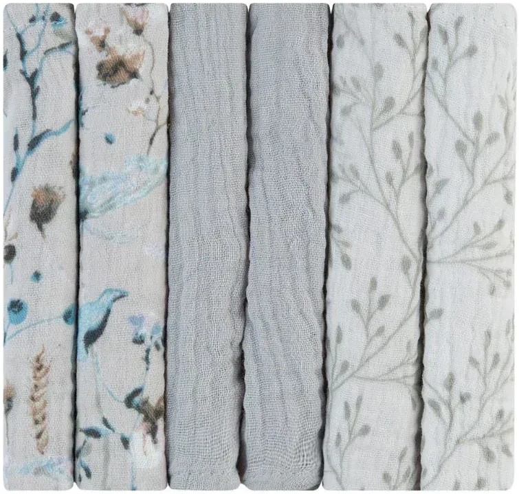 Pelinci Kikka Boo Dreamy Fields Grey 30x30cm 6pcs
