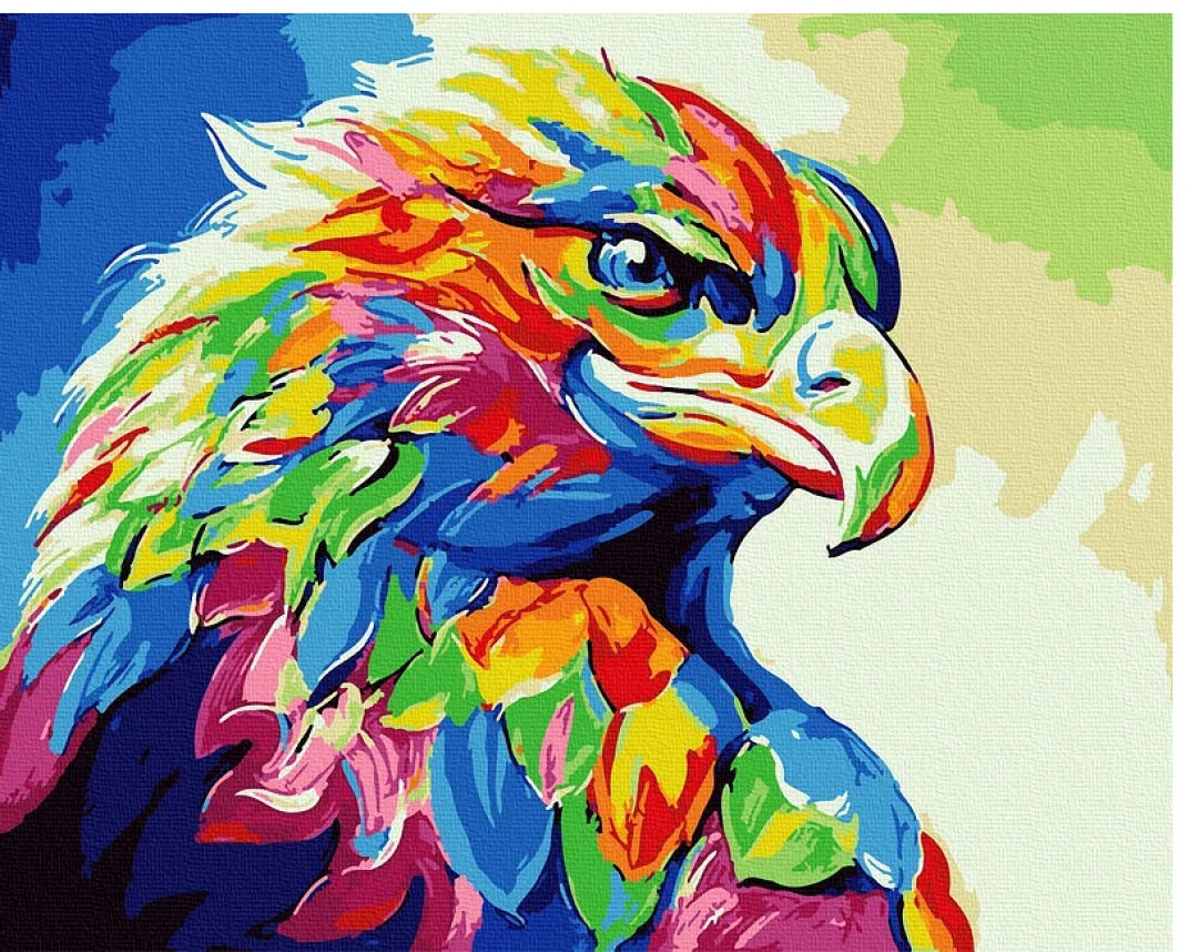 Tablou pe numere Colora Colorful Eagle 40x50cm (GX30901)