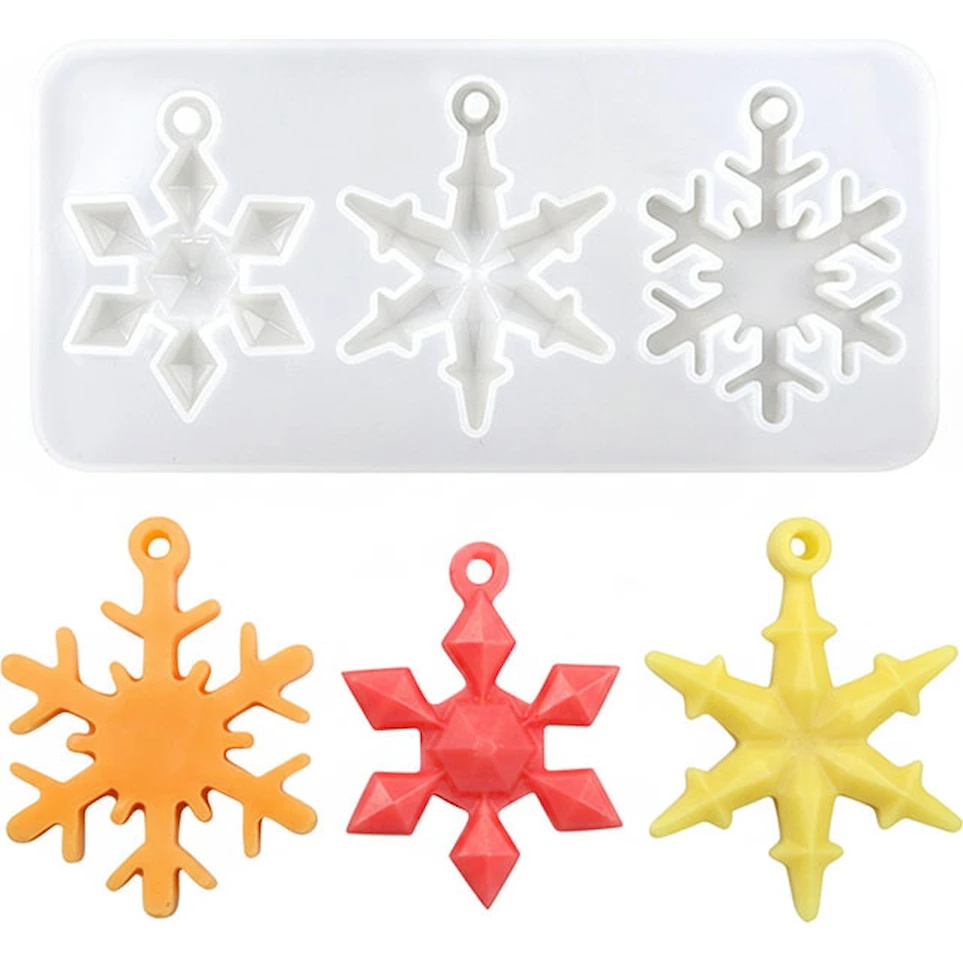 Mold siliconic New World Snowflakes 3pcs (С2502346)