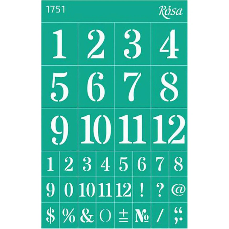 Trafaret autoadeziv Rosa Numbers №1751 (GPT50083152)