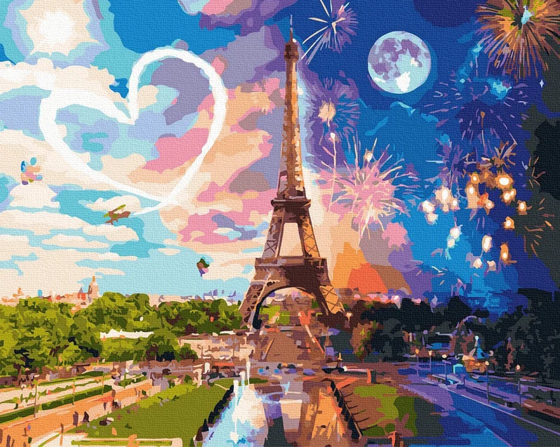 Tablou pe numere Colora Eiffel Tower 40x50cm (GX41713)