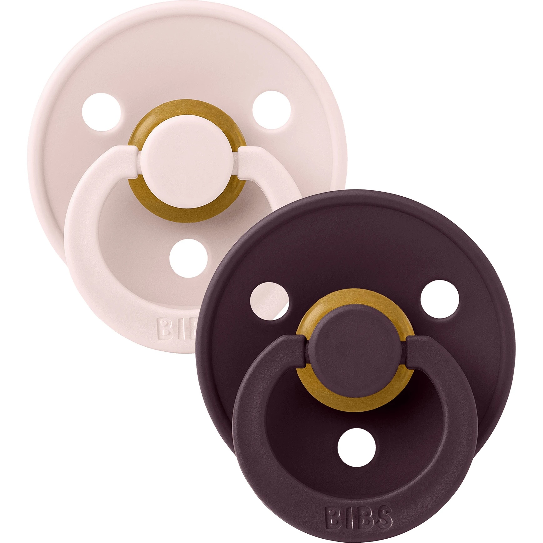 Suzeta BIBS Colour Latex 0m+ 2pcs Petal Plum (110467)