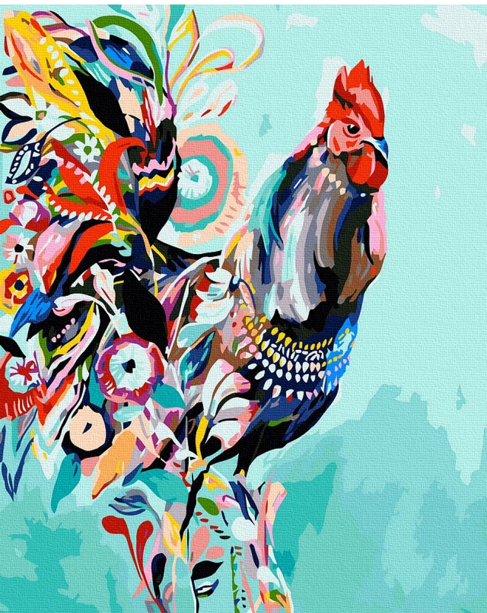 Tablou pe numere Colora Rooster 40x50cm (GX4350)