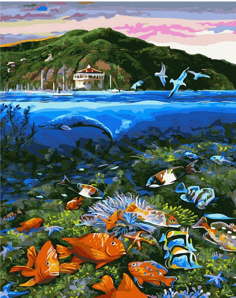 Tablou pe numere Colora Water World 40x50cm (GX40364)