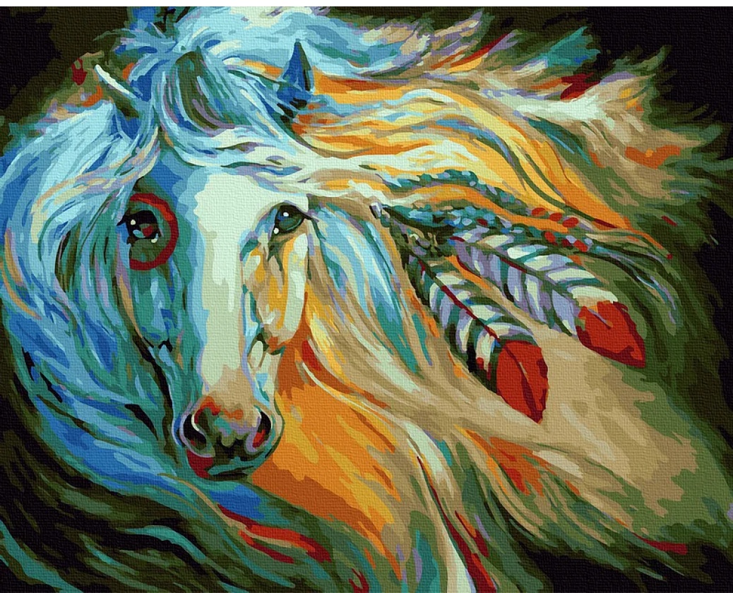 Tablou pe numere Colora White Horse 40x50cm (GX42171)