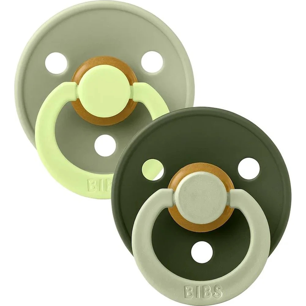 Suzeta BIBS Studio Colour Latex 0m+ 2pcs Sage Hunter Green Mix (11028104)