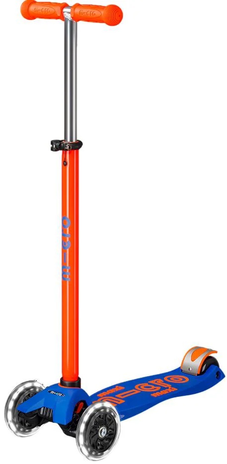 Trotinetă Micro Maxi Deluxe Neon LED Blaze Orange (MMD231)