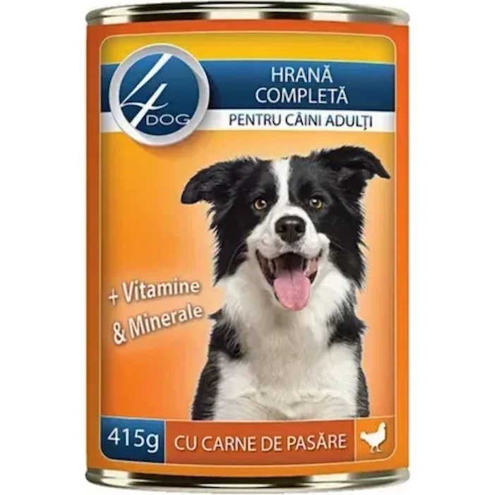 Hrană umedă pentru câini 4Dog Chicken Adult 415g