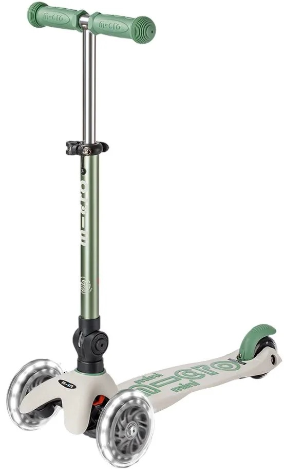 Trotinetă Micro Mini Deluxe Foldable ECO LED Pistachio Green (MMD399)