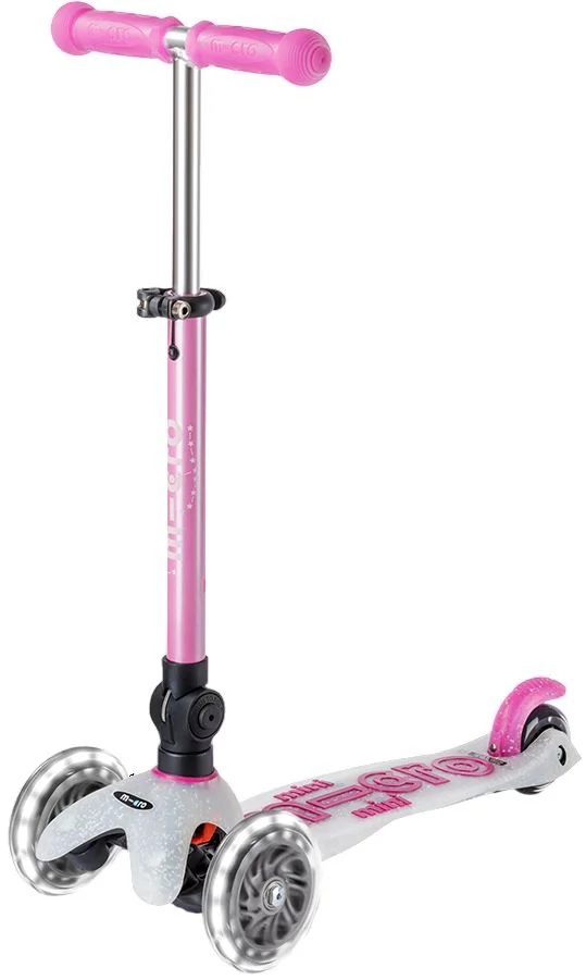 Trotinetă Micro Mini Deluxe Foldable Orion LED Pink (MMD373)