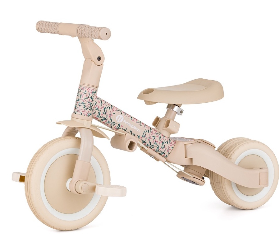 Bicicletă copii Petite&Mars Turbo Limited Edition 5in1 Pink Meadow (613364)