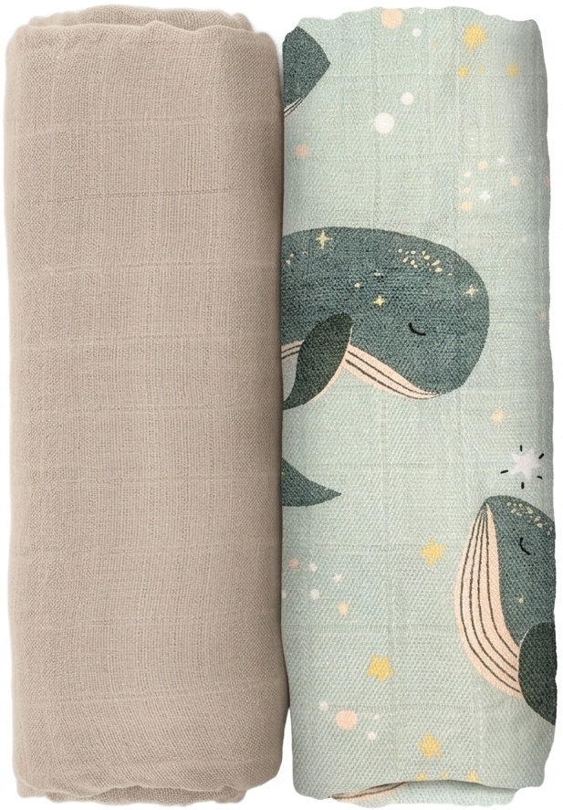 Pelinci Petite&Mars Misty Whale Song 2pcs 120x120cm (417368)