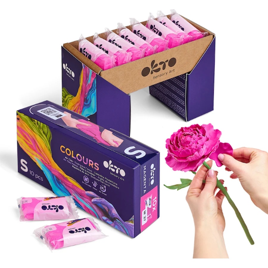 Plastilina OKTO Clay Colours S Magenta (10029)
