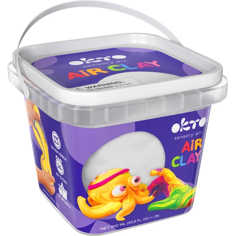Plastilina OKTO Clay White (20012-OK)