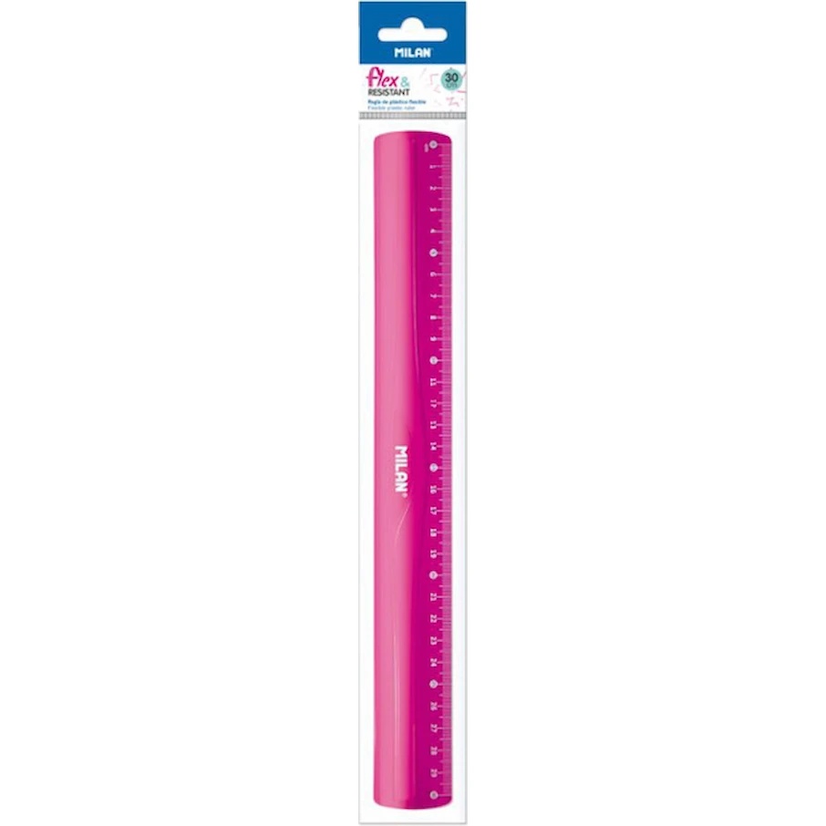 Riglă Milan Flex & Resistant 30cm Pink (353801P)
