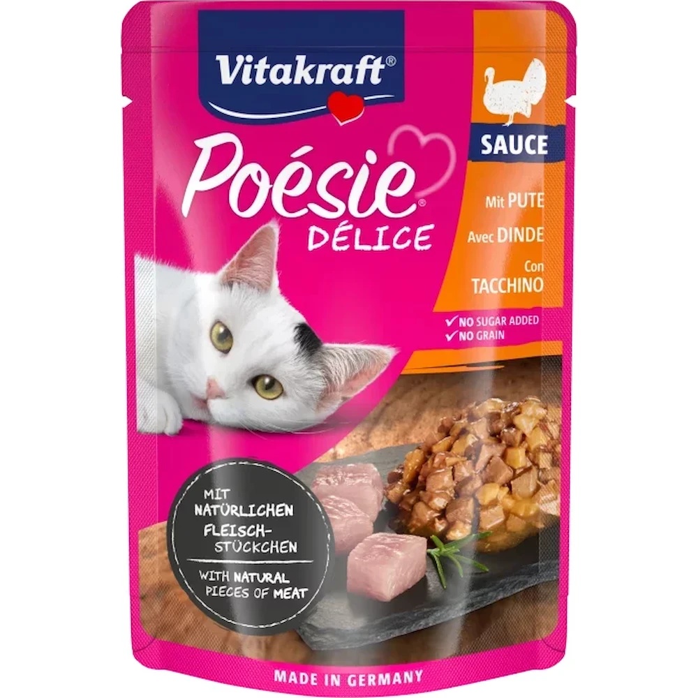 Hrană umedă pentru pisici Vitakraft Poesie Delice Turkey 85g 23pcs (36663)