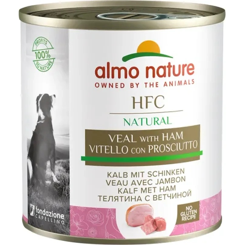Hrană umedă pentru câini Almo Nature Natural Veal Ham 290g