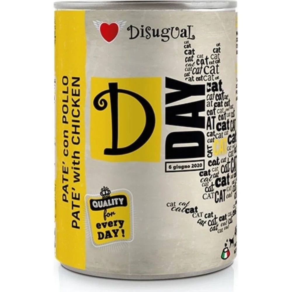 Hrană umedă pentru pisici Disugual D-Day Cat Chicken 6x400g