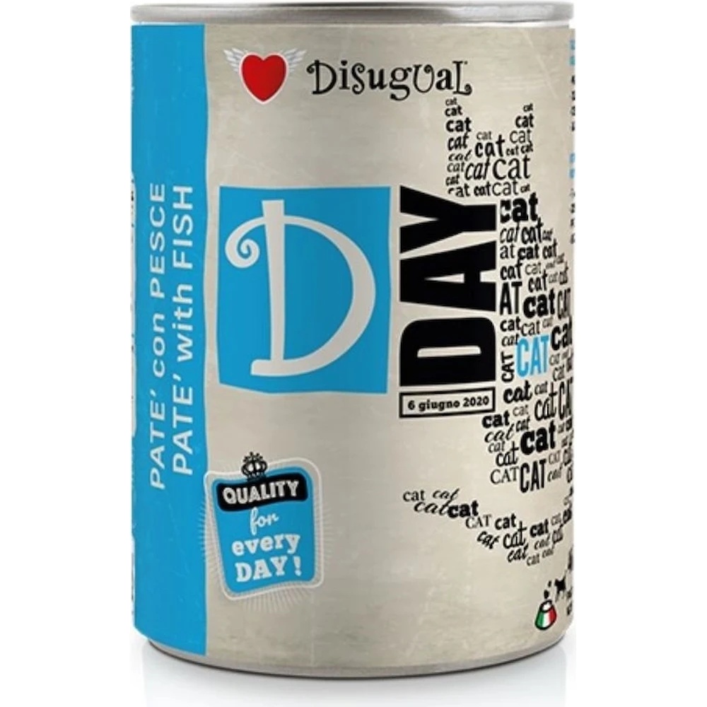Hrană umedă pentru pisici Disugual D-Day Cat Fish 6x400g