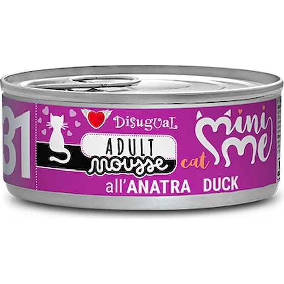 Hrană umedă pentru pisici Disugual Mini Me N31 Mousse Duck 12x85g