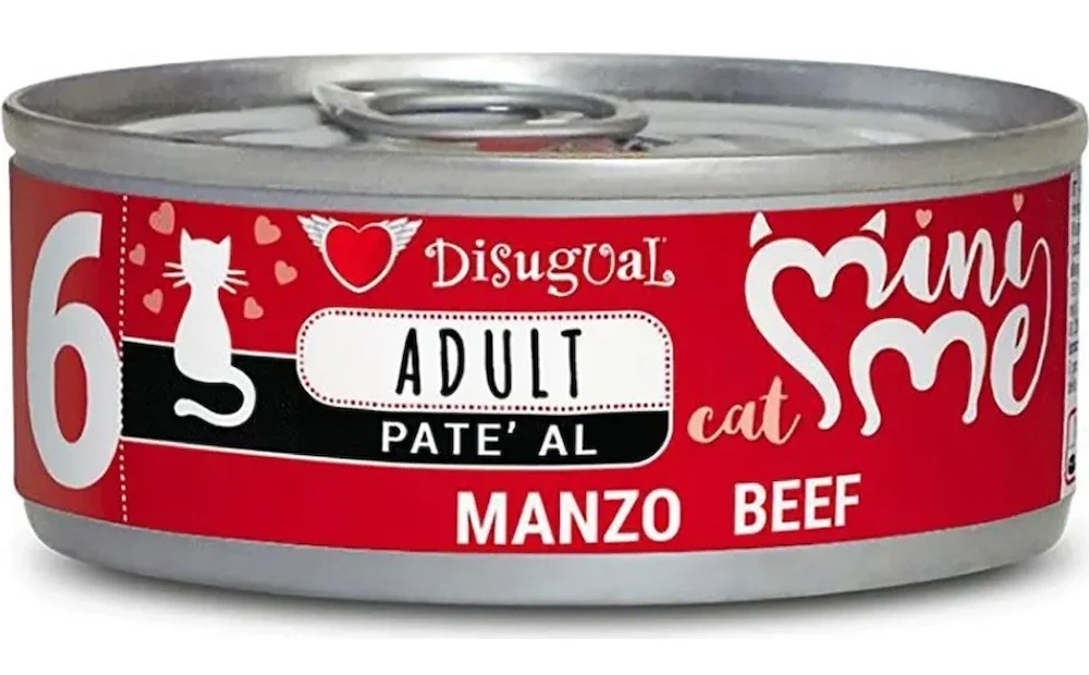 Hrană umedă pentru pisici Disugual Mini Me N6 Adult Beef 12x85g