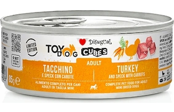Hrană umedă pentru câini Disugual Adult Turkey with Speck & Carrots 12x85g