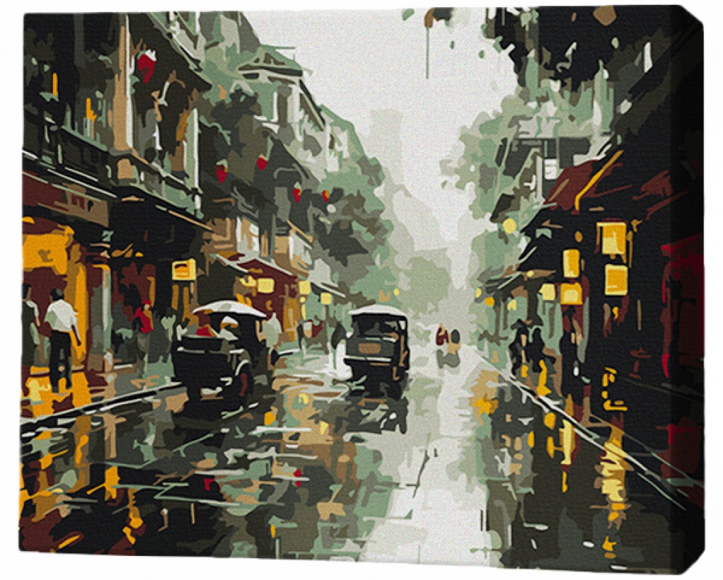 Tablou pe numere Brushme Ритм дождливого города 40x50cm (MG0006FC)