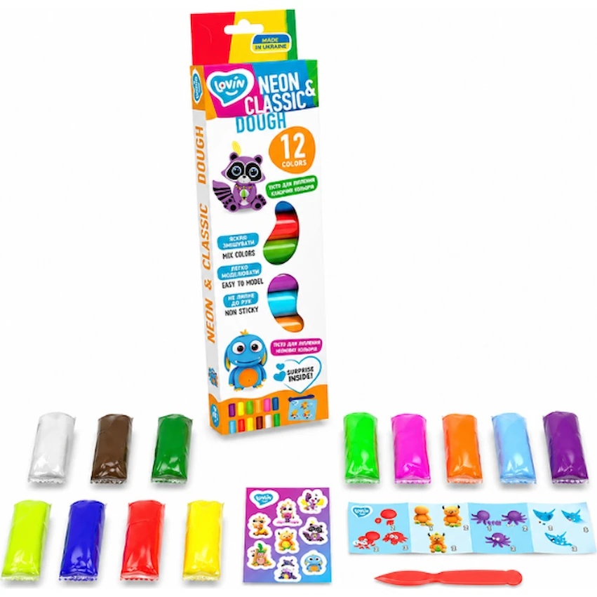 Pastă pentru modelare OKTO Clay 12pcs (41182)