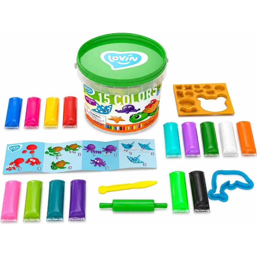 Pastă pentru modelare OKTO Clay 15pcs (41166)