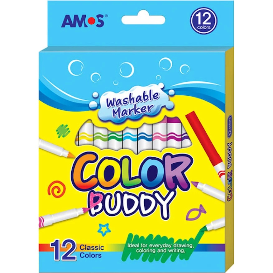 Set carioci Amos Color Buddy 12 pcs (CM12P-L)