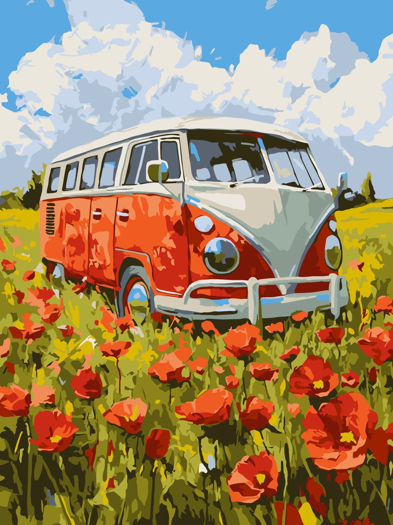 Tablou pe numere Ideyka A Journey Into The Red 30x40cm (KHO6392)