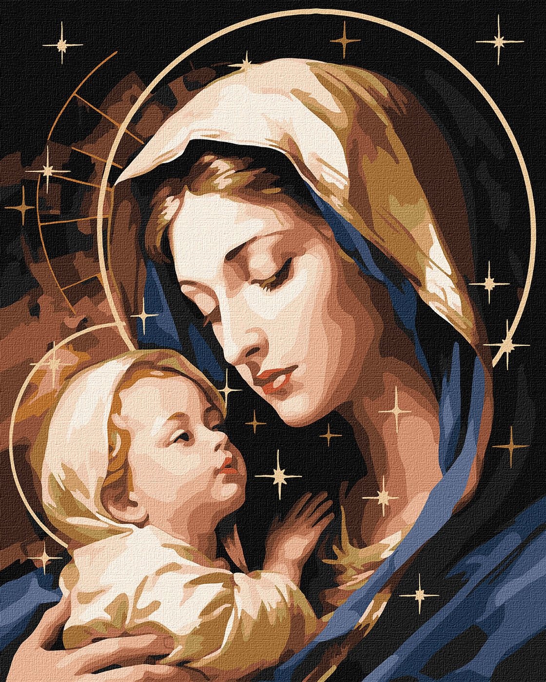 Tablou pe numere Ideyka A Mother's Love With Metallic Paints 40x50cm (KHO8414)