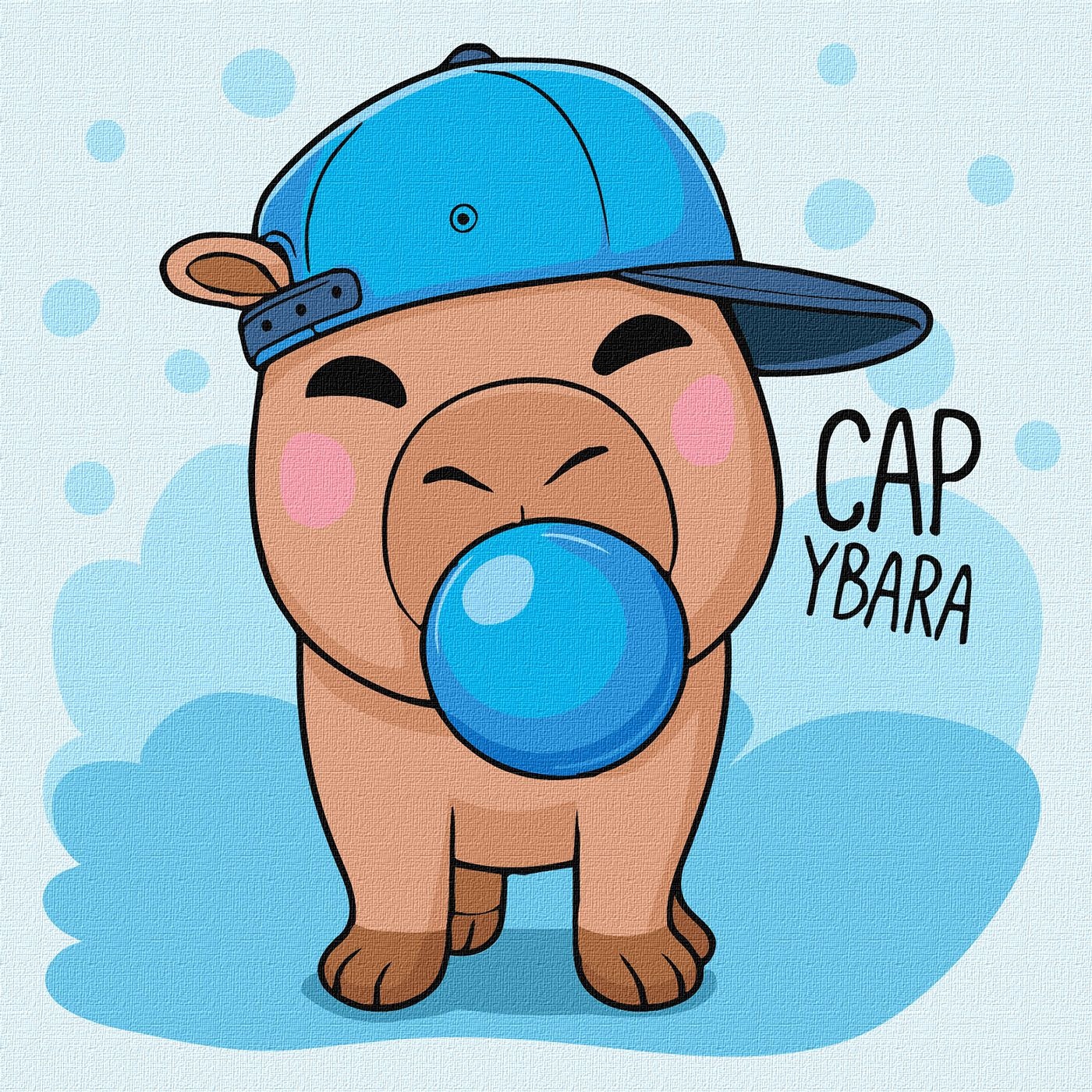 Tablou pe numere Ideyka Capybara Blowing A Bubble 30x30cm (KHO1293)