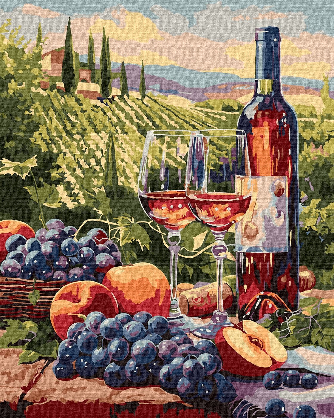 Tablou pe numere Ideyka Fruit Wine 40x50cm (KHO5702)