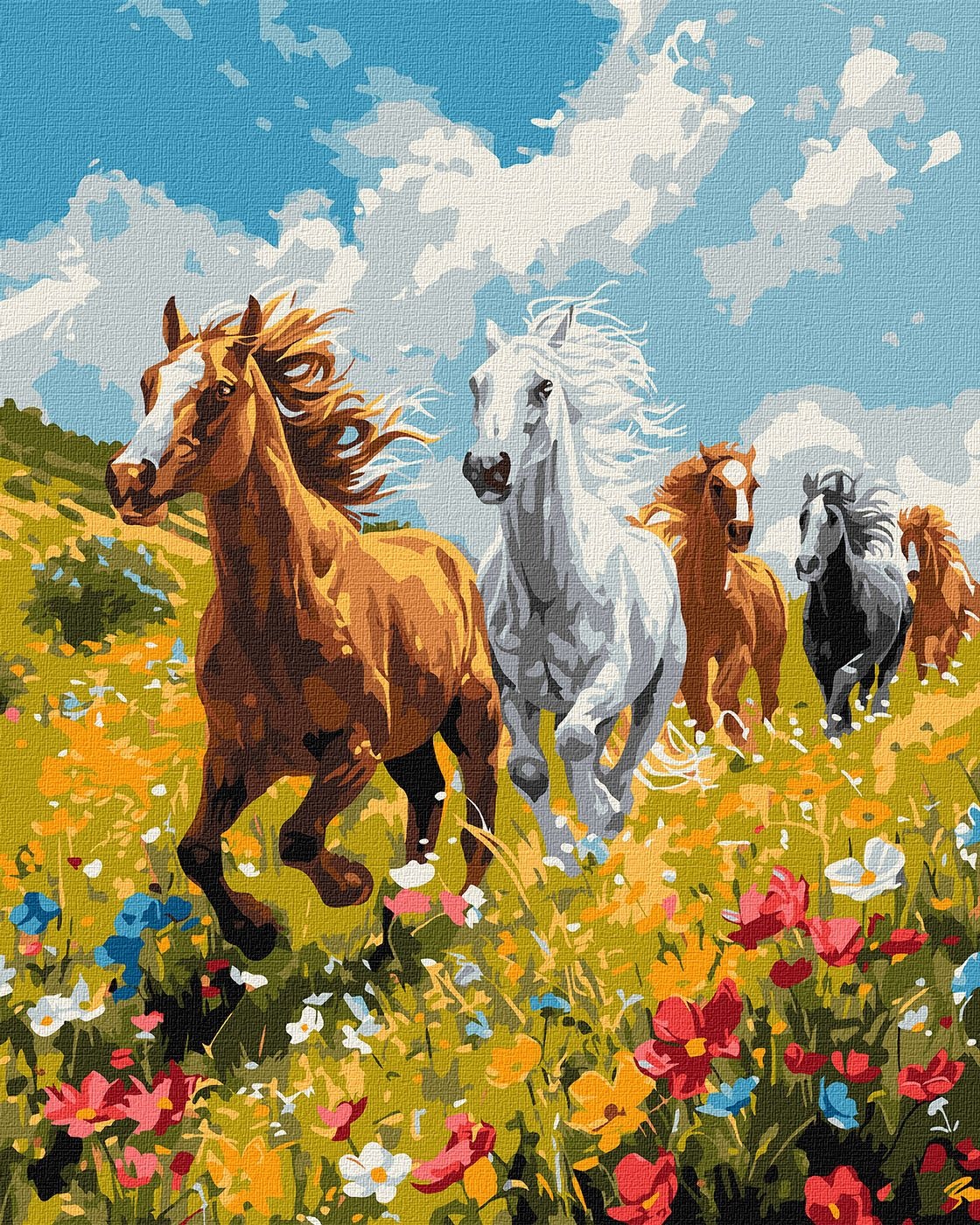 Tablou pe numere Ideyka Harmony In The Fiel 40x50cm (KHO6597)