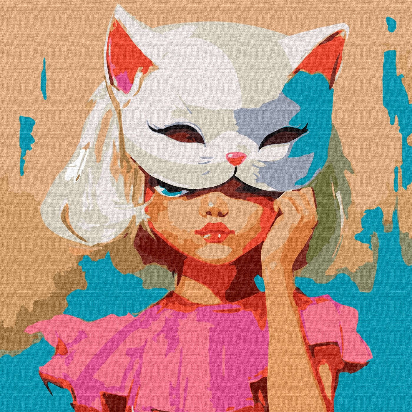 Tablou pe numere Ideyka Meow 50x50cm (KHO8541)