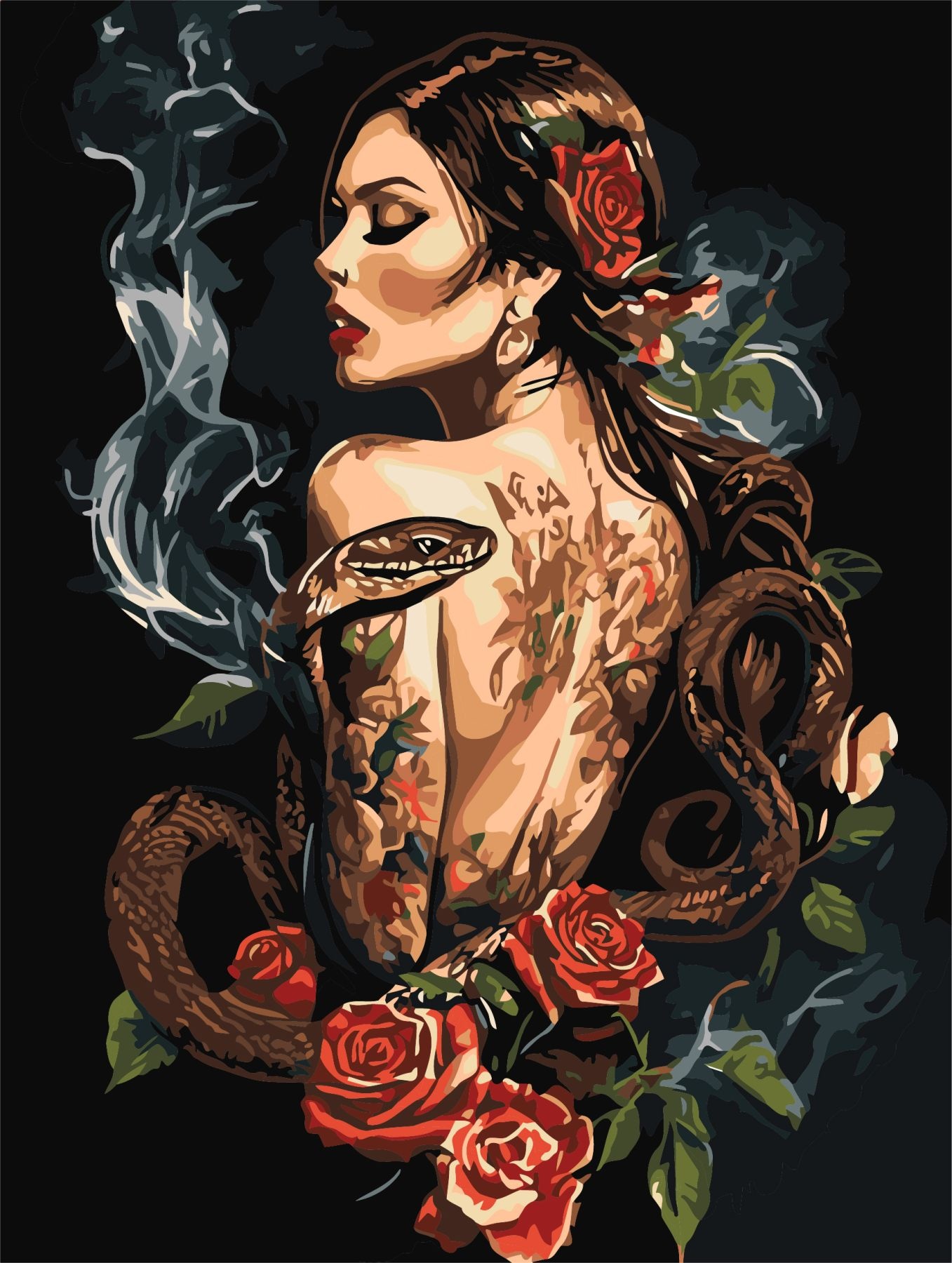 Tablou pe numere Ideyka Rose Fortune Teller 30x40cm (KHO8608)