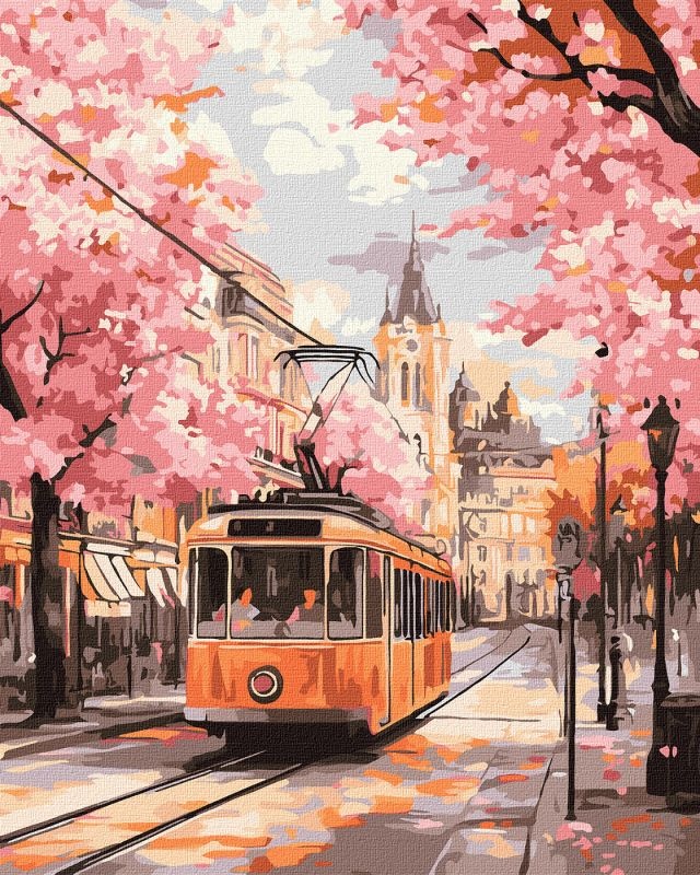 Tablou pe numere Ideyka The Pink Route 40x50cm (KHO6388)