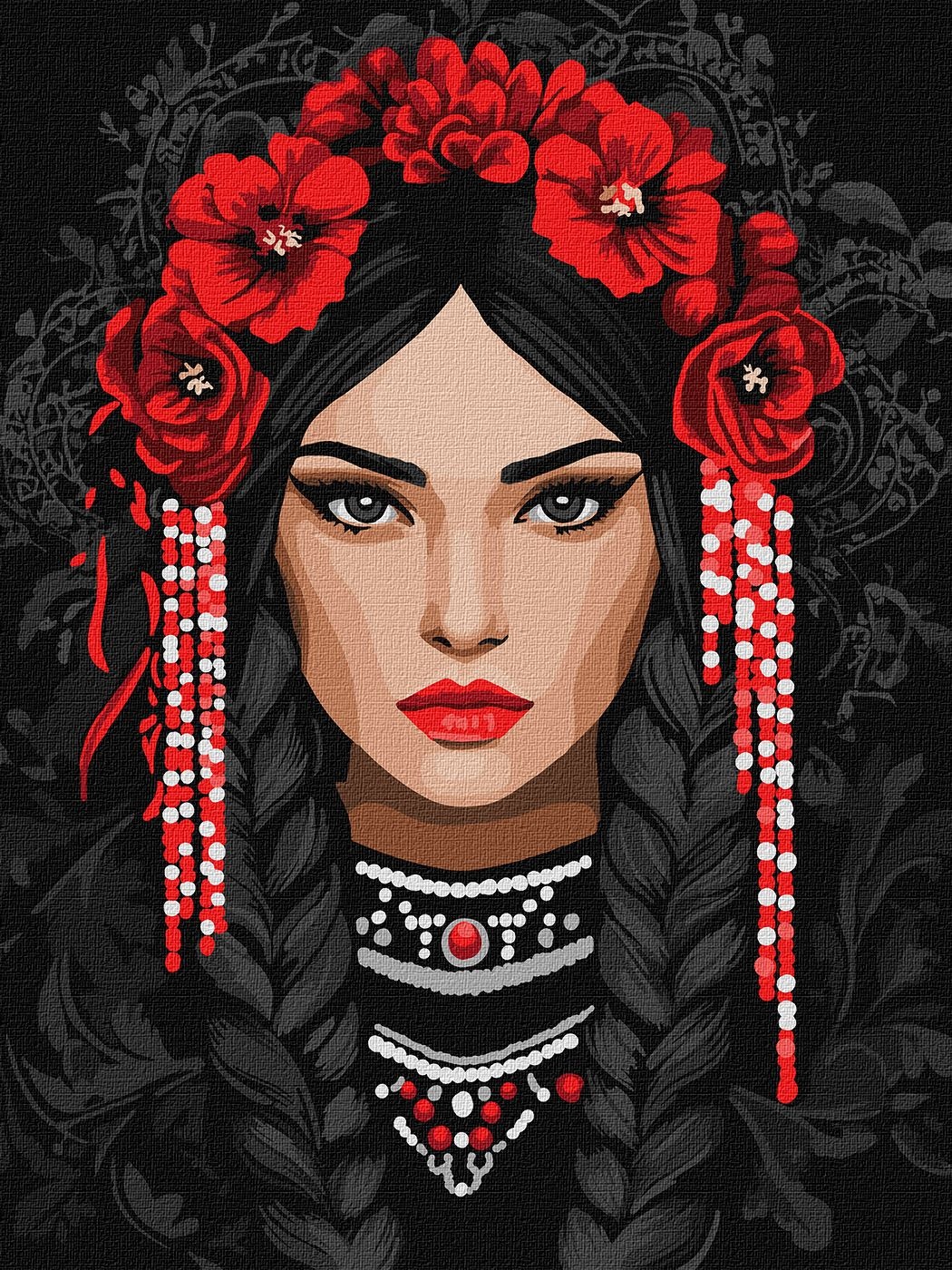 Tablou pe numere Ideyka Unbreakable Ukrainian Woman 30x40cm (KHO8604)