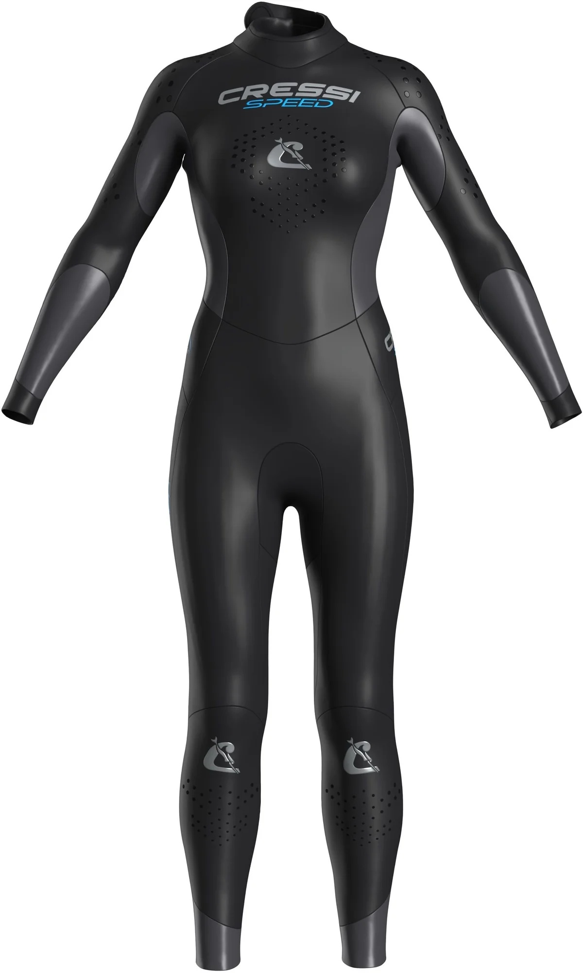 Costum neopren Cressi Speed Free Diving Wetsuit 2mm Black Grey M 3 (LF452303)