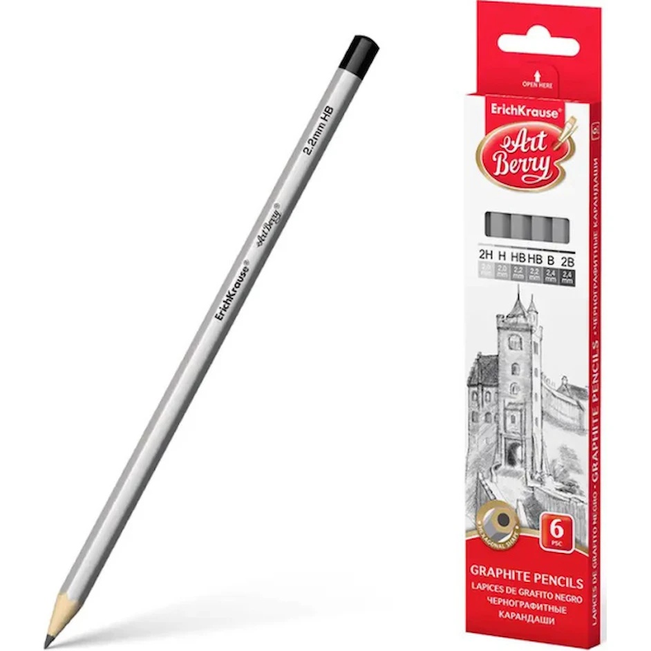 Set creione pentru desen liniar Erich Krause Art Berry 6pcs (45389)