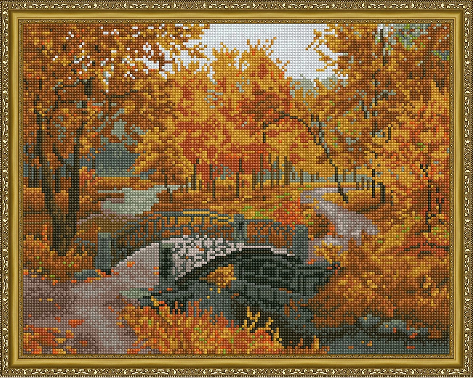 Mozaic cu diamante Diamond Autumn in The Park 40x50cm (YW00166)