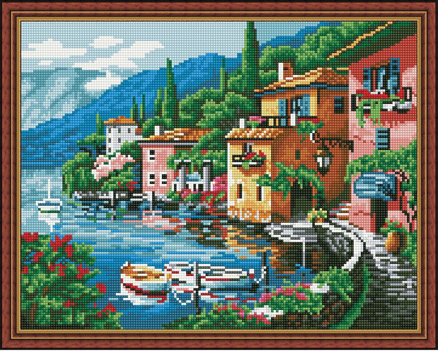Mozaic cu diamante Diamond City Near The Sea 40x50cm (YW00129)