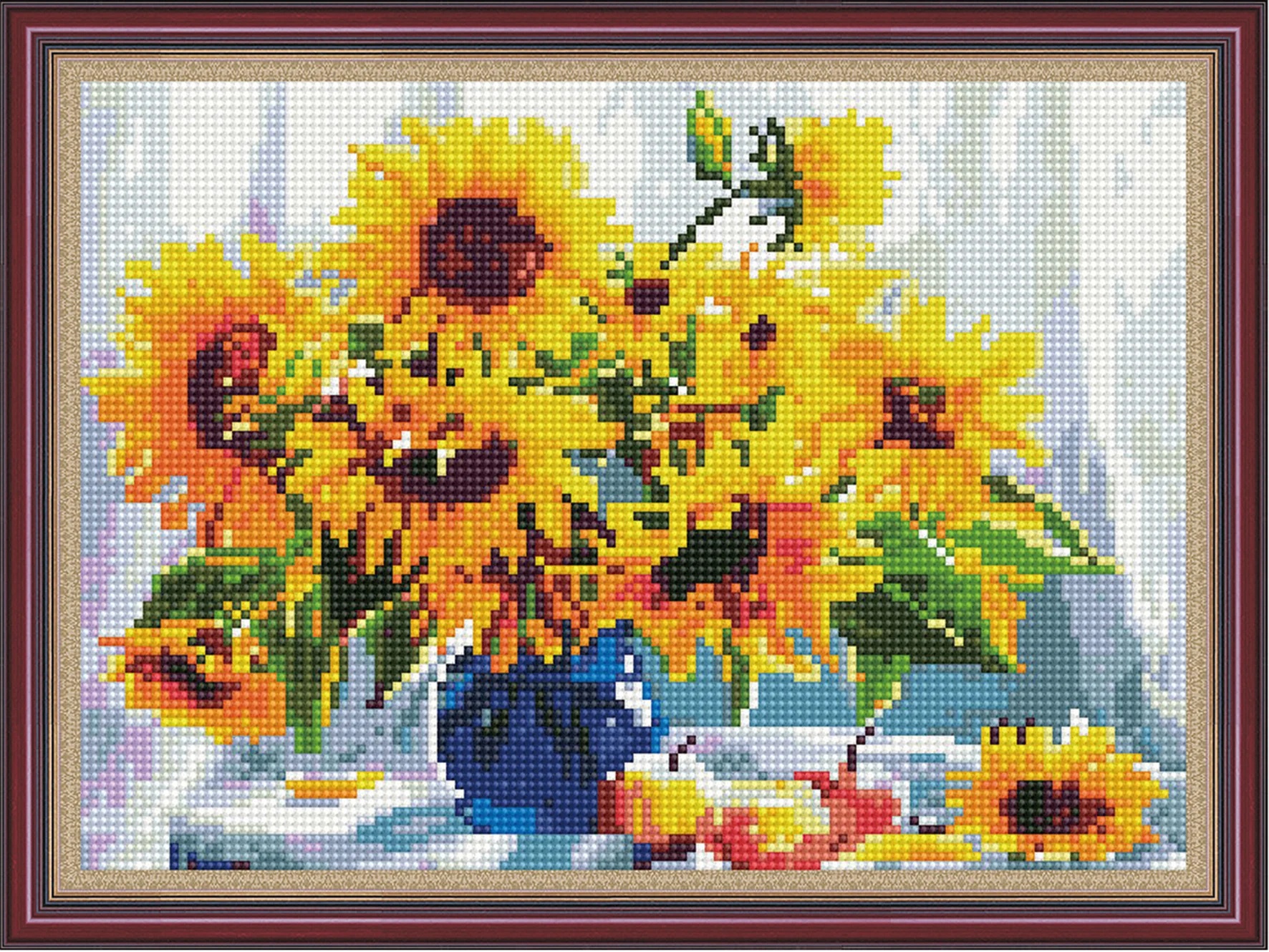 Mozaic cu diamante Diamond Sunflowers 30x40cm (YW00869)
