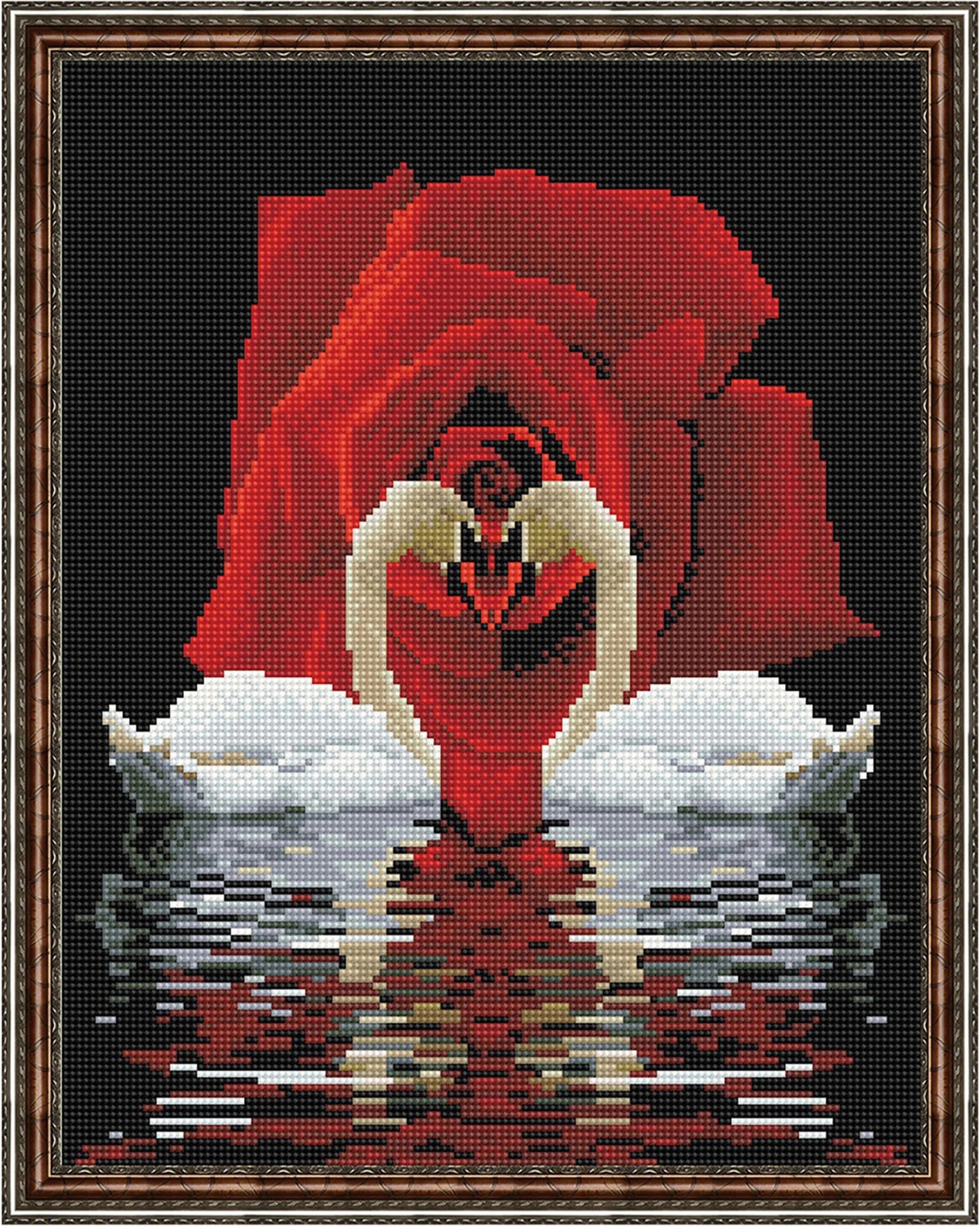 Mozaic cu diamante Diamond Two Swans 40x50cm (YW00545)