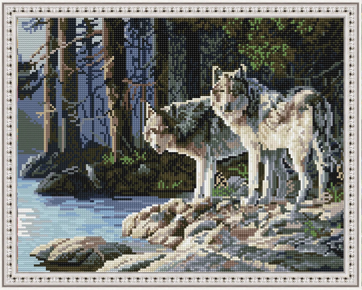 Mozaic cu diamante Diamond Wolf's Gaze 40x50cm (YW00636)