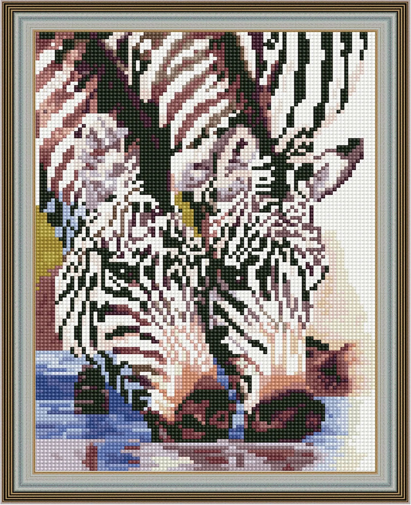 Mozaic cu diamante Diamond Zebra Family 30x40cm (YW00331)