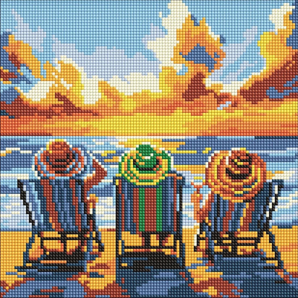 Mozaic cu diamante Ideyka Holidays With Friends 30x30cm (AMO8260)