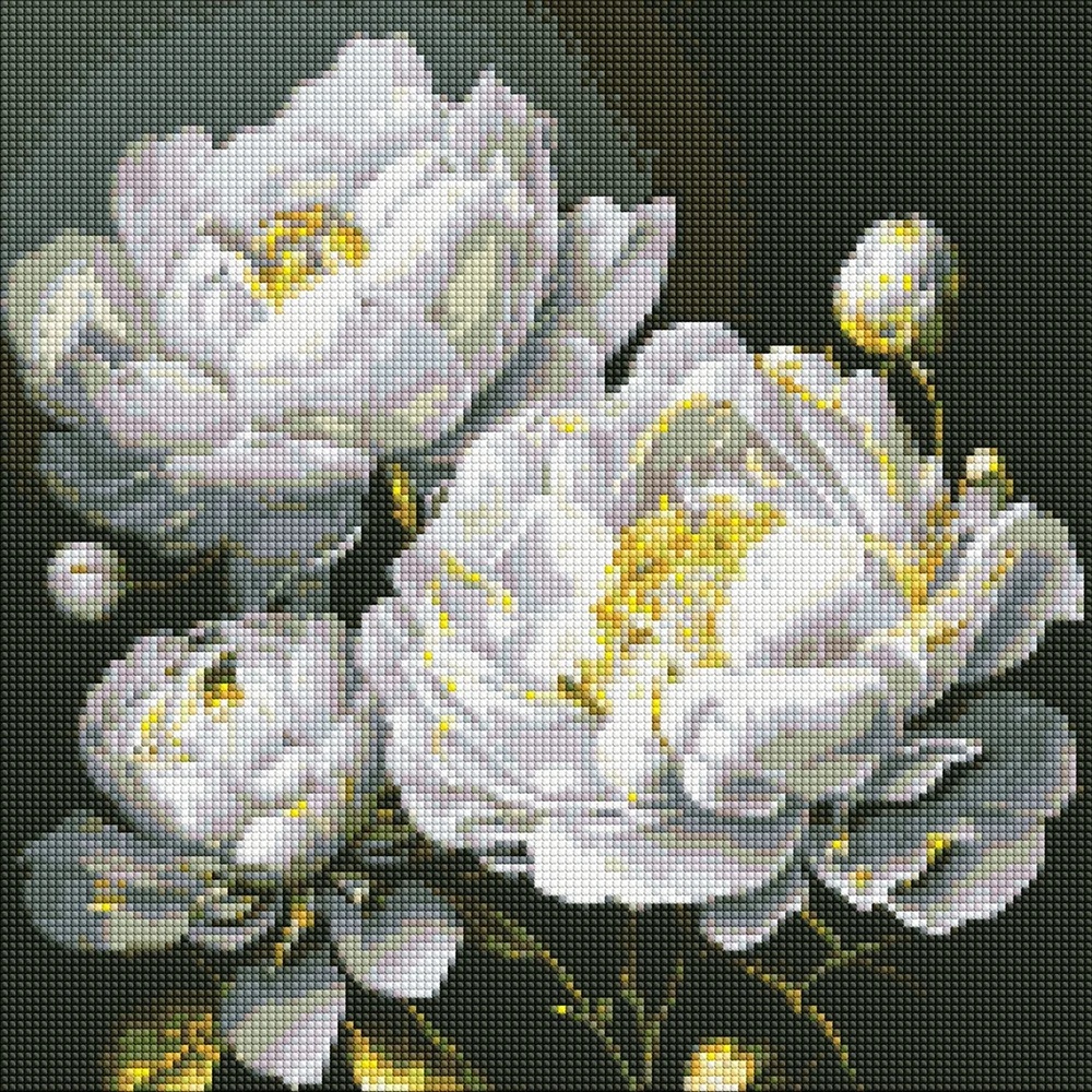 Mozaic cu diamante Ideyka Impeccable beauty with hologram rhinestones 40x40cm (AMO7609)